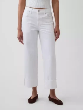 Laaghangende, relaxte cropped Jeans