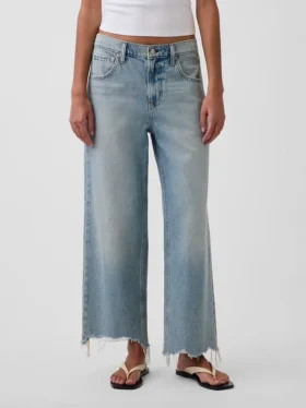 Laaghangende, relaxte cropped Jeans