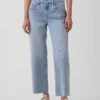 Laaghangende, relaxte cropped Jeans