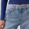 Laaghangende, relaxte cropped Jeans