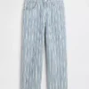 Laaghangende, relaxte cropped Jeans