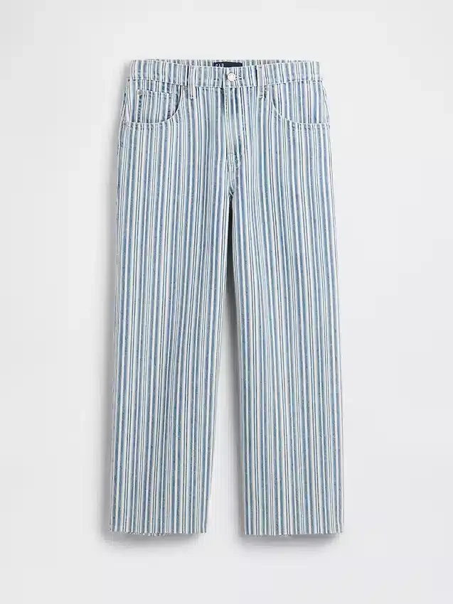 Laaghangende, relaxte cropped Jeans