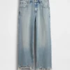 Laaghangende, relaxte cropped Jeans