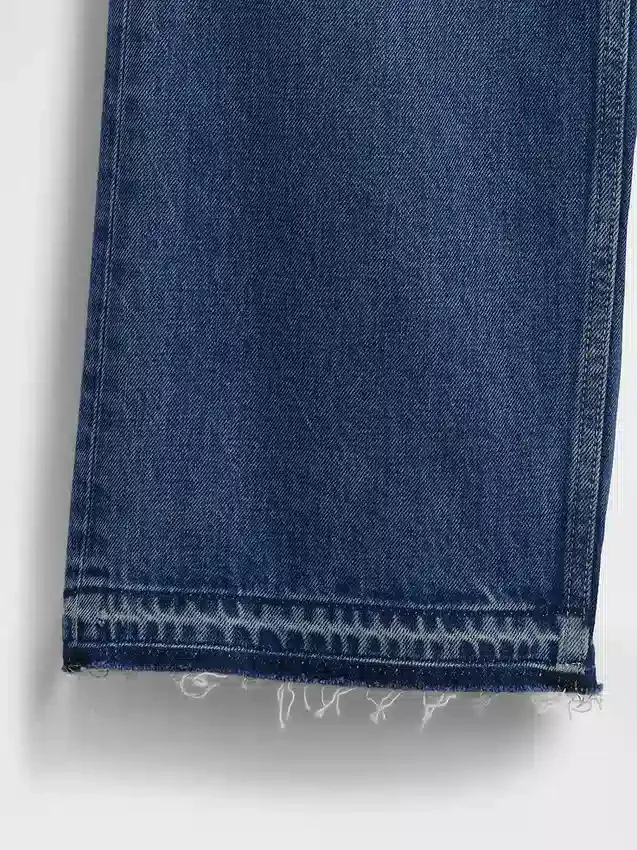 Laaghangende, relaxte cropped Jeans