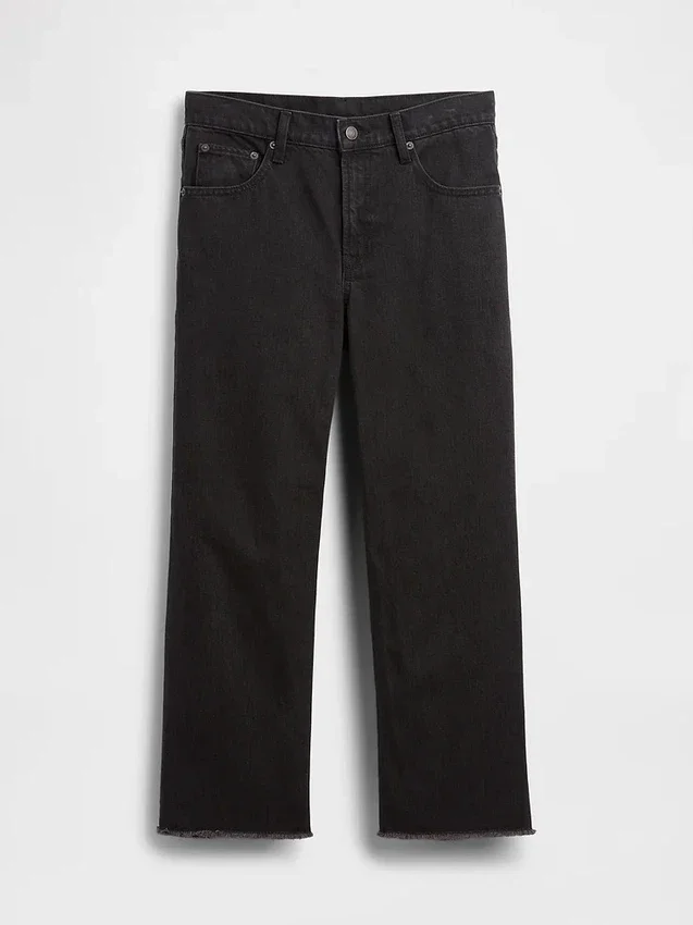 Laaghangende, relaxte cropped Jeans