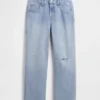 Laaghangende, relaxte cropped Jeans