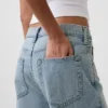 Laaghangende, relaxte cropped Jeans