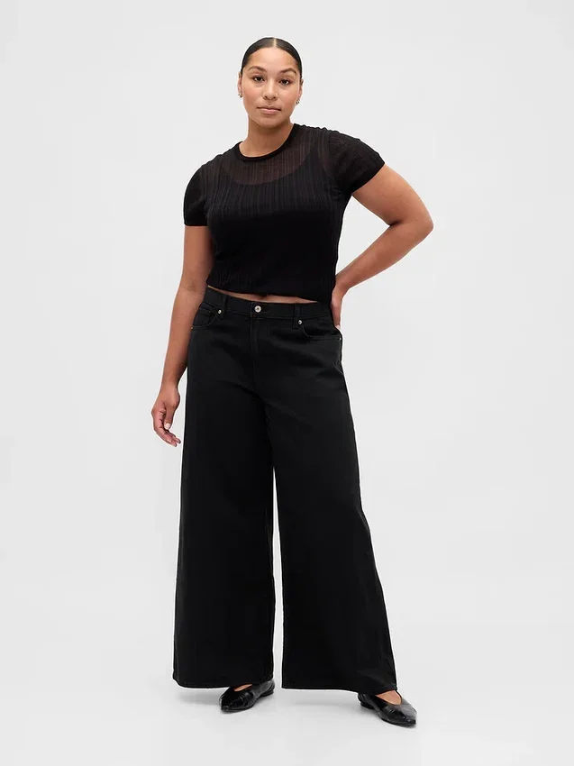 Laaghangende, ultrazachte, extra wijde Jeans