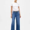 Laaghangende, ultrazachte, relaxte cropped Jeans