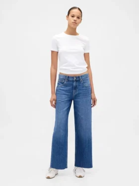 Laaghangende, ultrazachte, relaxte cropped Jeans