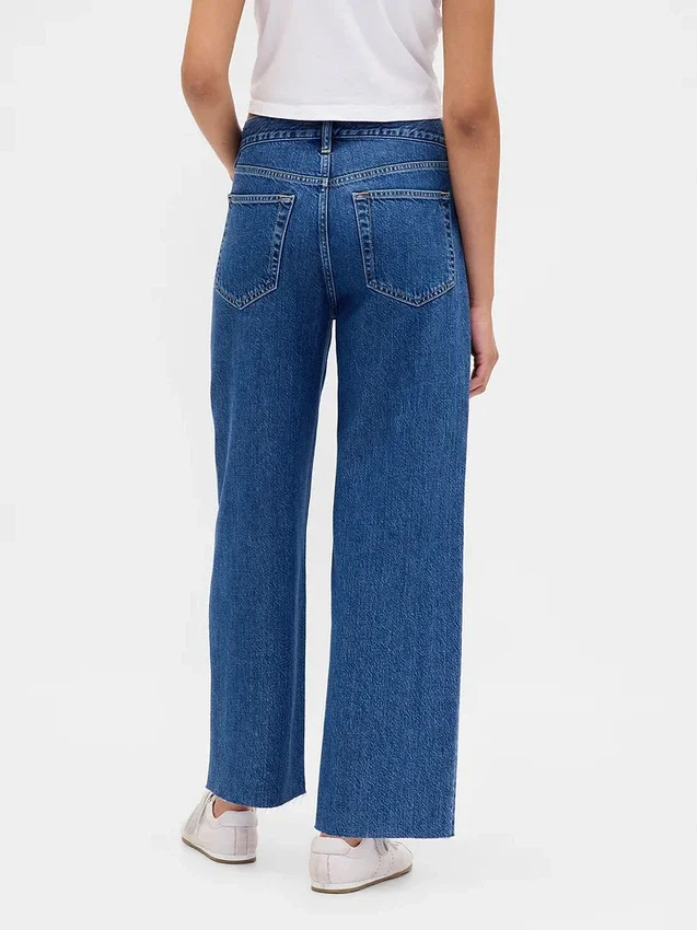 Laaghangende, ultrazachte, relaxte cropped Jeans
