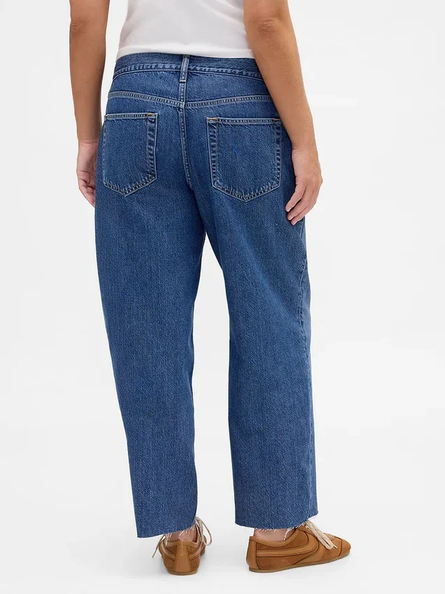 Laaghangende, ultrazachte, relaxte cropped Jeans