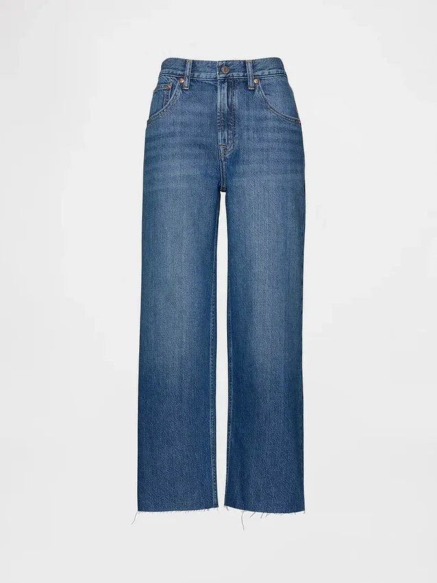 Laaghangende, ultrazachte, relaxte cropped Jeans
