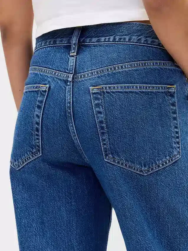Laaghangende, ultrazachte, relaxte cropped Jeans
