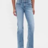Lage taille, gevlochten zakken, lange en slanke Jeans