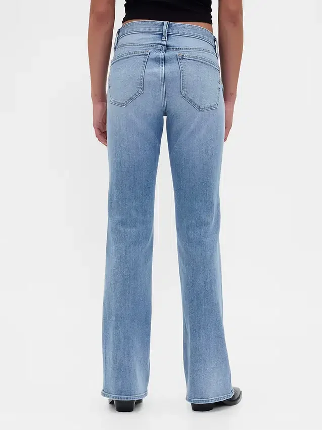 Lage taille, gevlochten zakken, lange en slanke Jeans