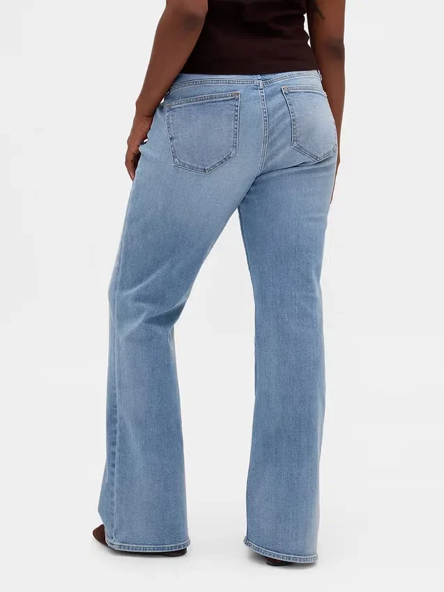 Lage taille, gevlochten zakken, lange en slanke Jeans
