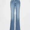 Lage taille, gevlochten zakken, lange en slanke Jeans