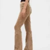 Lage taille, lange en slanke corduroybroek