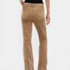 Lage taille, lange en slanke corduroybroek