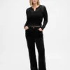 Lage taille, lange en slanke corduroybroek