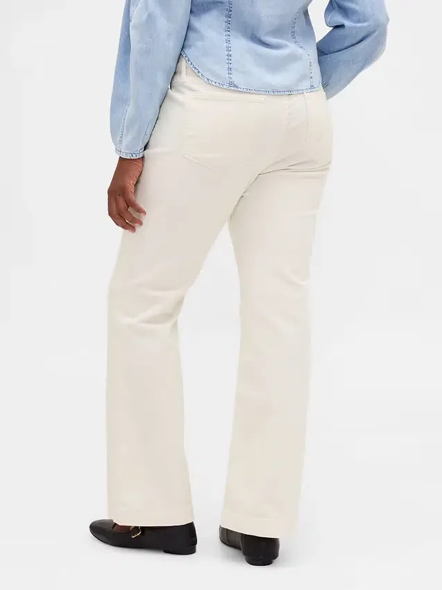 Lage taille, lange en slanke corduroybroek