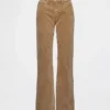 Lage taille, lange en slanke corduroybroek