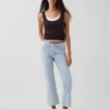 Lage taille, lange en slanke cropped Jeans
