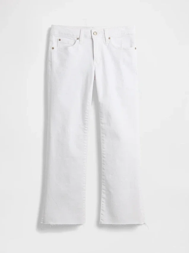 Lage taille, lange en slanke cropped Jeans