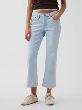 Lage taille, lange en slanke cropped Jeans