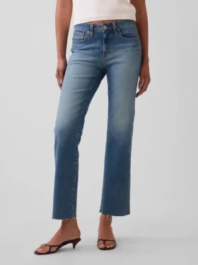 Lage taille, lange en slanke cropped Jeans