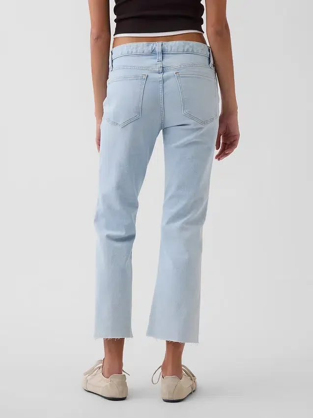 Lage taille, lange en slanke cropped Jeans