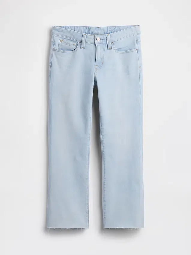 Lage taille, lange en slanke cropped Jeans