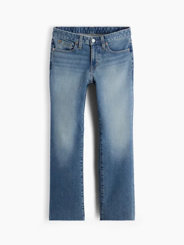 Lage taille, lange en slanke cropped Jeans