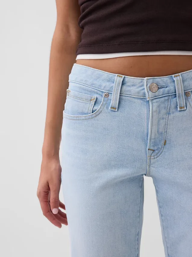 Lage taille, lange en slanke cropped Jeans