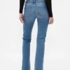 Lage taille, lange en slanke Jeans met gespleten zoom