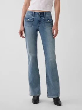 Lage taille, lange en slanke Jeans met opgestikte zakken