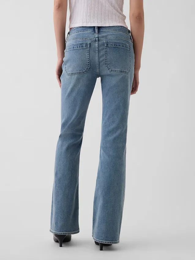 Lage taille, lange en slanke Jeans met opgestikte zakken