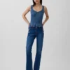 Lage taille, lange en slanke zeemansjeans
