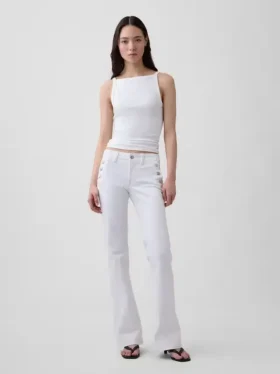 Lage taille, lange en slanke zeemansjeans