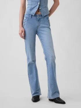 Lage taille, lange en slanke zeemansjeans