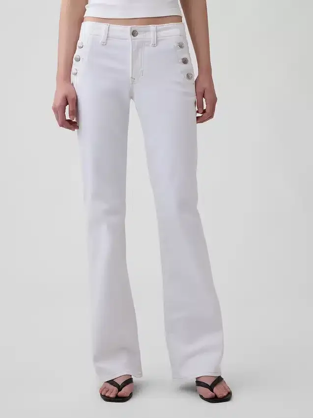Lage taille, lange en slanke zeemansjeans