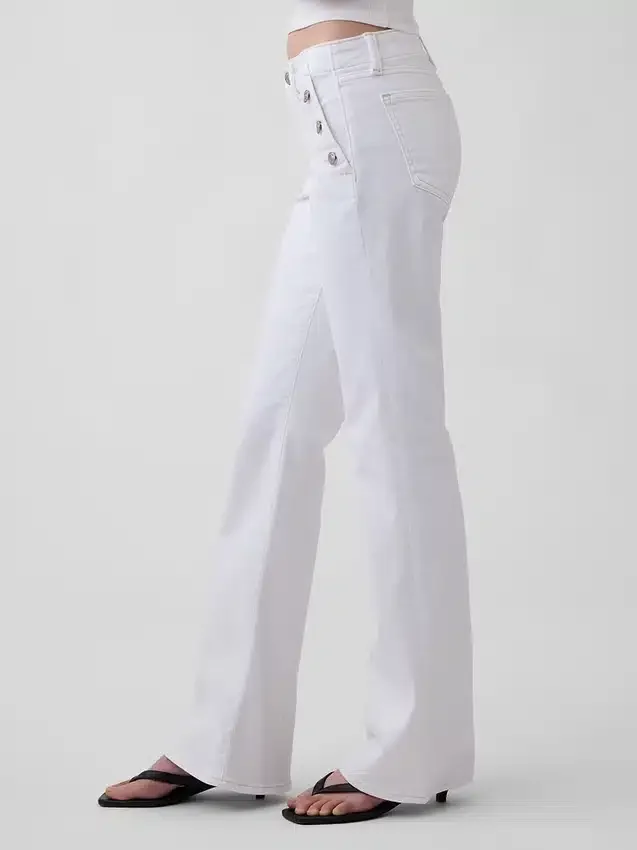 Lage taille, lange en slanke zeemansjeans