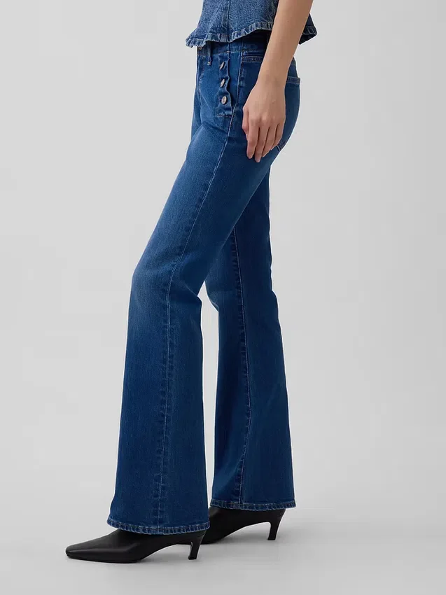 Lage taille, lange en slanke zeemansjeans