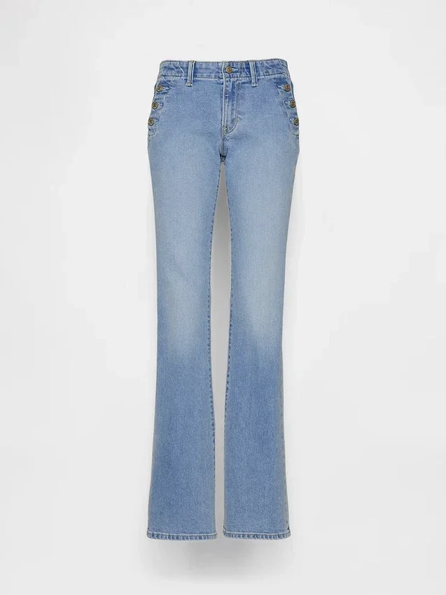 Lage taille, lange en slanke zeemansjeans