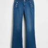 Lage taille, lange en slanke zeemansjeans