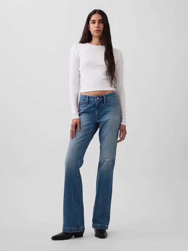 Lage taille, strakke, longue et slanke Jeans