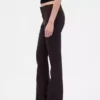 Lage taille twill broek met lang en slank silhouet