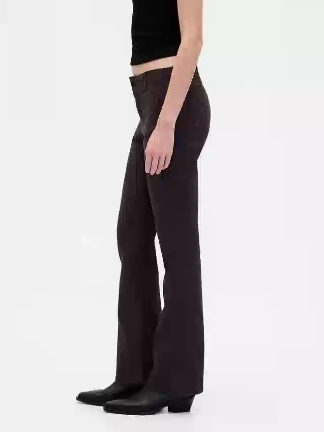 Lage taille twill broek met lang en slank silhouet