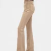 Lage taille twill broek met lang en slank silhouet